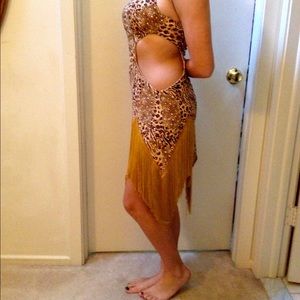 Sexy leopard Latin dress sz 4/6